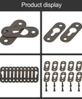 Keyhole Hanging Brackets Set 30 Pairs Beefy Heavy Duty Iron Plates For Picture Frames Mirrors Wall Mounting Shelves And Cabinets With Screws Durable Cold Rolled Steel Hardware, assorted sizes