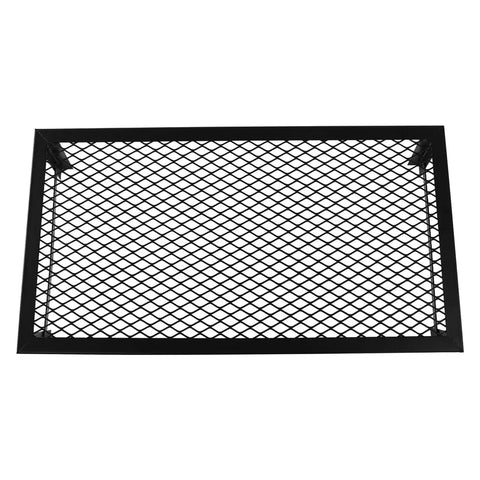 Top view of Foldable Portable Campfire Grill With Legs Made From Heavy Duty 304 Stainless Steel, showing mesh surface and frame.