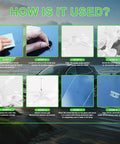 Instruction steps for using Fast Windshield Repair Kit For Cars With 20 Minute Cure No Tools Required Fix Glass Cracks And Chips At Home