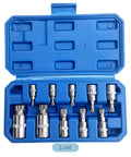 Ten Piece Spline Socket Bit Set M Type 12 Point M4 M18 Polydrive Triple Square Drive Sockets Chrome Steel Tool Kit open box