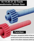 19 Tooth Speedometer Driven Gear And Seal Kit For TH350 Transmission Ready To Roll Fits Muncie T10 Saginaw 3 To 4 Speed T5 Powerglide 200 To 350 Trans Includes 18 To 22 Teeth Options For Accurate Readings And Easy Install, blue and red gear options