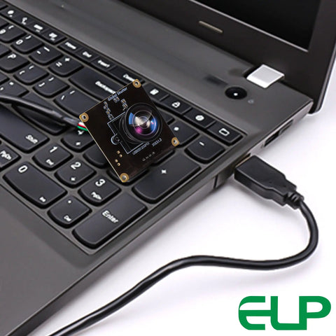 High Speed Wide Angle Global Shutter USB Camera Module For Computer 1080P 2MP 1920x1200 90fps connected to laptop