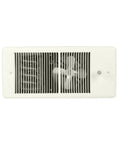 Low Profile 4300 Series Fan Forced Wall Heater No Thermostat, Ivory Finish, steel front grille, UL Listed