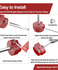 PVC Pipe Reamer And Fitting Saver With One And A Half Inch Aluminum Head And Three Eighth Inch Hex Shaft Plumbing Tool installation guide