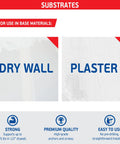 Drywall and plaster diagram for Zinc Plaster Bite Self Drilling Drywall Anchors Kit With 50 Anchors And 50 Screws Heavy Duty Hollow Wall Anchors.