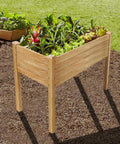 Side view of 48.5 Inch Elevated Wood Garden Bed With Liner Heavy Duty Planter With Legs For Vegetables Fruits Potatoes Onions And Flowers Outdoor Beefy Built To Last Grow Box With Easy Setup