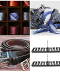 Set Of 2 Black Mens Belt And Tie Hangers To Keep Your Closet Swag On Point Multi Slot Hook Rack for organizing ties and belts