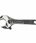 Wide Jaw Adjustable Wrench For Plumbing 6 Inch With Micro Serrations For Superior Grip Go To Tool For Home Improvement Repair And Garage Must Have Versatile Heavy Duty, front view.