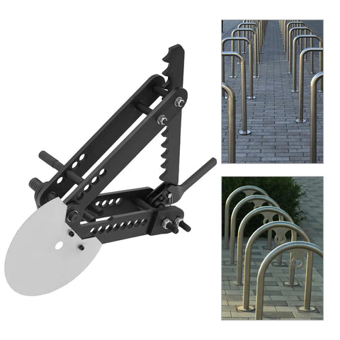 Heavy Duty Steel Manual Pipe And Tube Bender For Home Workshop Durable Hand Bending Tool Black Finish With Rust Resistant Carbon Steel Construction And Thickened Body For Long Lasting Use close-up showing design and components.