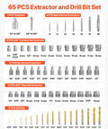 Smooth Operator 65 Piece Bolt Extractor Kit And Screw Removal Set With Left Hand Drill Bits for various sizes of nuts and screws.