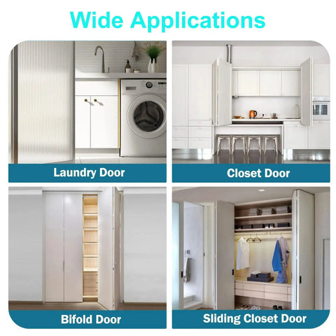 Bi Fold And Sliding Closet Door Repair Kit For Home DIY Use One To One And Three Eighths Inches Thick Doors Up To Fifty Pounds applications