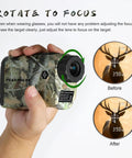 Range Finder For Huntin Up To 1400 Yards With 6X Magnification, Angle Compensation, Height Readout, Vibration Resistant Build For Tree Stand Bow Huntin And Rifle Shots, Delivers True Horizontal Distance On Slopes, camo body with rotate-to-focus lens