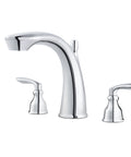 Avalon Roman Tub Trim In Polished Chrome With Three Hole Mount And High Arc Spout Trim Only Kit Valve Body Sold Separately ADA Compliant