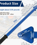 Heavy Duty Manual Rebar Bender Tool For Steel Rods Portable Hand Cranked Bending Machine Carbon Steel Construction 35in size.