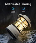 Mini Dual LED Lantern With Retro Vibe, Battery Powered Lamp with water-resistant housing outdoors in rain