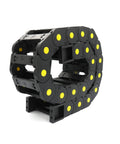 R55 Nylon Drag Chain Cable Carrier 0.98 x 3.03 in 25 x 77 mm, 1 Meter Length for cable management; coiled view of flexible chain.