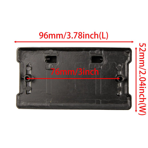 Back view of Two Pack Vintage Drawer Ring Pulls 3.78 Inch Black Zinc Alloy Cabinet Handles showing 96x52mm size and 76mm hole spacing