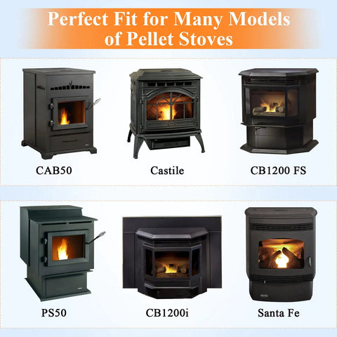 Auger Feed Motor Replacement 812-4421 Easy Swap Direct Fit stoves, including Quadrafire Castile, Santa Fe, and Heatilator PS50.