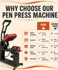 Kick Butt With This 350W Ballpoint Pen Heat Press Machine For Custom Logo Hot Stamping comparing features with ordinary model.