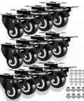 Heavy duty caster wheels set of 12 for furniture mobility