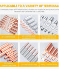 Various terminals including DT copper nose and aluminum nose for Heavy Duty Hydraulic Crimping Pliers For Electric Terminals And Power Cables.