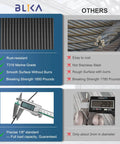 Comparison of black stainless steel aircraft cable 1/8 inch with other cables; T316 marine grade, 1850 lbs breaking strength.