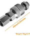 2 In 1 Bike Crank Puller Tool For Square Taper, ISIS And Octalink Cranks with Magnetic Removable Head, 65mm Length