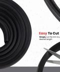 Trunk Rubber Seal Weather Stripping 15 Feet Long With Large Bulb Lock Seal, showing close-up of flexible cuttable material