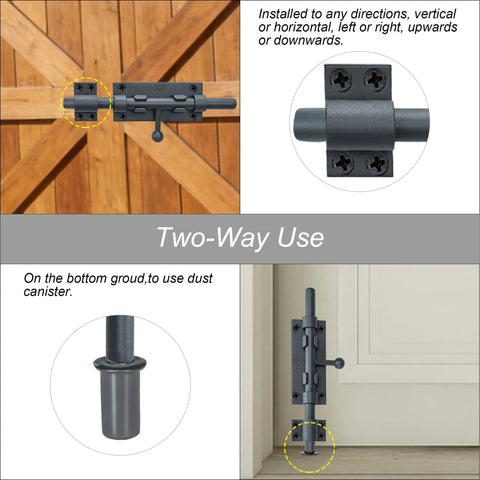 Badass Heavy Duty Barrel Bolt Latch For Secure Gate Fence Shed And Barn Sliding Lock With Padlock Hole Rust Resistant Stainless Steel Security Hardware For Backyard Builds Requiring Zero Sweat Maintenance