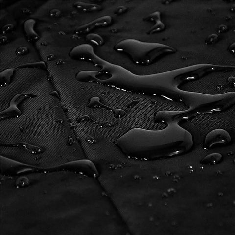Close-up of water droplets on black waterproof Outdoor Swing Canopy Replacement Top Cover For 3 Seater Patio Swing Universal