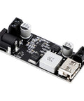 12V To 5V Buck Converter USB Regulator 5A High Efficiency Step Down Power Module For Phone Fast Charging on white background
