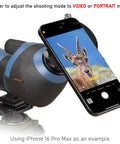 Phone Digiscoping Mount For Telescopes And Spotting Scopes With 2.5 Inch Eyepiece Magnetic IPhone Attachment showing wildlife photography