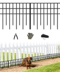 15 Pack Dog And Critter Barrier Fence With 21.25 Feet Of No Dig Under Fence Barrier For Yard Rustproof Metal Garden Fence Gap Filler