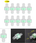 Heavy Duty 10 Pack Three Layer Liquid Cooling Filter For Pc Water Cooling Systems Abs Dual Cotton Strainer Compatible With Five To Eleven Mm Tubing Outer Diameter Eleven Millimeter