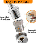 Two Pack Three Quarters Inch Male Npt To One Half Inch Female Npt Stainless Steel Hex Bushing Reducer Adapter 304 Stainless Steel Pipe Fitting Beefy Build Corrosion Resistant High Temp Perfect For Plumbing DIY installed between threaded pipe ends
