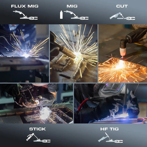5 In 1 Plasma Cutter And Welder Combo For The Home Shop An All In One Machine That Does Cut MIG Flux MIG TIG And MMA in use.