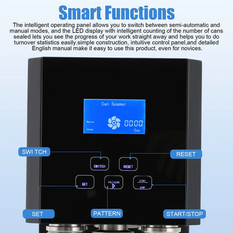 Pro Grade 370W Automatic Sealing Machine LED display and controls close-up