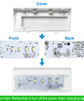 Upgraded W10515057 Refrigerator LED Light With Cover Replacement Easy Install For Kenmore Whirlpool Maytag WRS325FDAM04