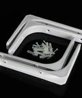 Rock Solid White Heavy Duty L Brackets For Wall Shelves 8 By 6 Inch, set of four with screws for easy installation.