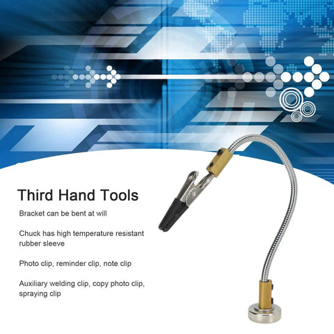 Third Hand Soldering And Welding Tool With Magnetic Base and Adjustable Clamp for PCB Work and Electronics Repair.