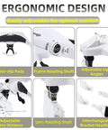 Lighted Magnifier Headset With Five Interchangeable Lenses ergonomic design and adjustable features for precision work