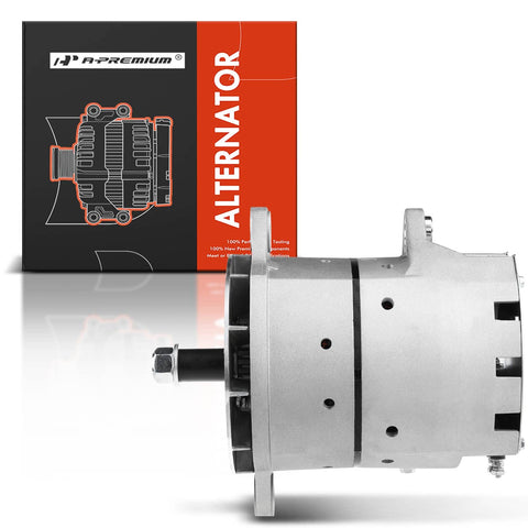 Side view of Beefed Up 12V 170Amp Truck Alternator For Freightliner Kenworth Peterbilt Sterling Without Pulley Replaces 8600126