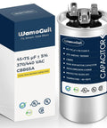 Heavy Duty Dual Run AC Capacitor 45/7.5 MFD 370V 440V Round CBB65 Style with packaging
