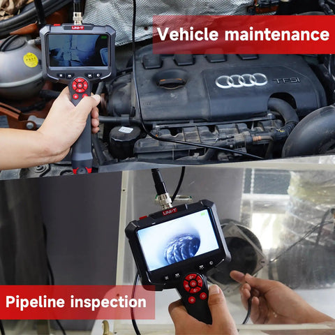 Handheld Workhorse Borescope Endoscope Tool With 30W Pixel Camera in use for car engine and pipeline inspection UT665P-10M