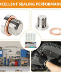 Oil Drain Plug Gasket Kit 36 Size Assortment With 330 Piece Total In Durable 36 Compartment Tackle Box OE Style Washers
