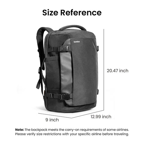 40l travel backpack carry on tomtoc and get to your destination sooner by skipping baggage claim Go-To Travel Backpack 40L With