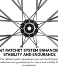 Unaas Pro2 700C Carbon Fiber Wheelset with Disc Brakes ultralight 1430g wheel hub and 36t ratchet system close-up