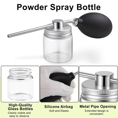 Multipurpose Powder Duster Applicator With Manual Spray Bottle For Home Garden Plant Care And DIY Crafts Anti Clog Design