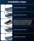Installation steps for Thunderbolt 5 M.2 NVMe SSD Enclosure With 80Gbps Knockout Speed and Heavy Duty Cooling Fan.