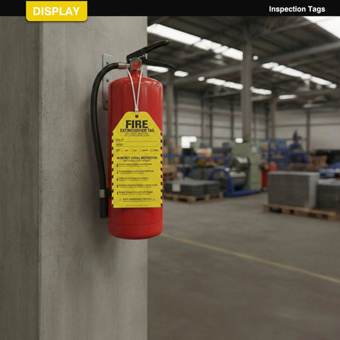 Top Shelf Fire Extinguisher Inspection Tags 25 Pack Premium Tear Resistant With Osha Compliant Monthly Check Stickers For Rock Solid Safety Maintenance And Dead Simple Service Logs